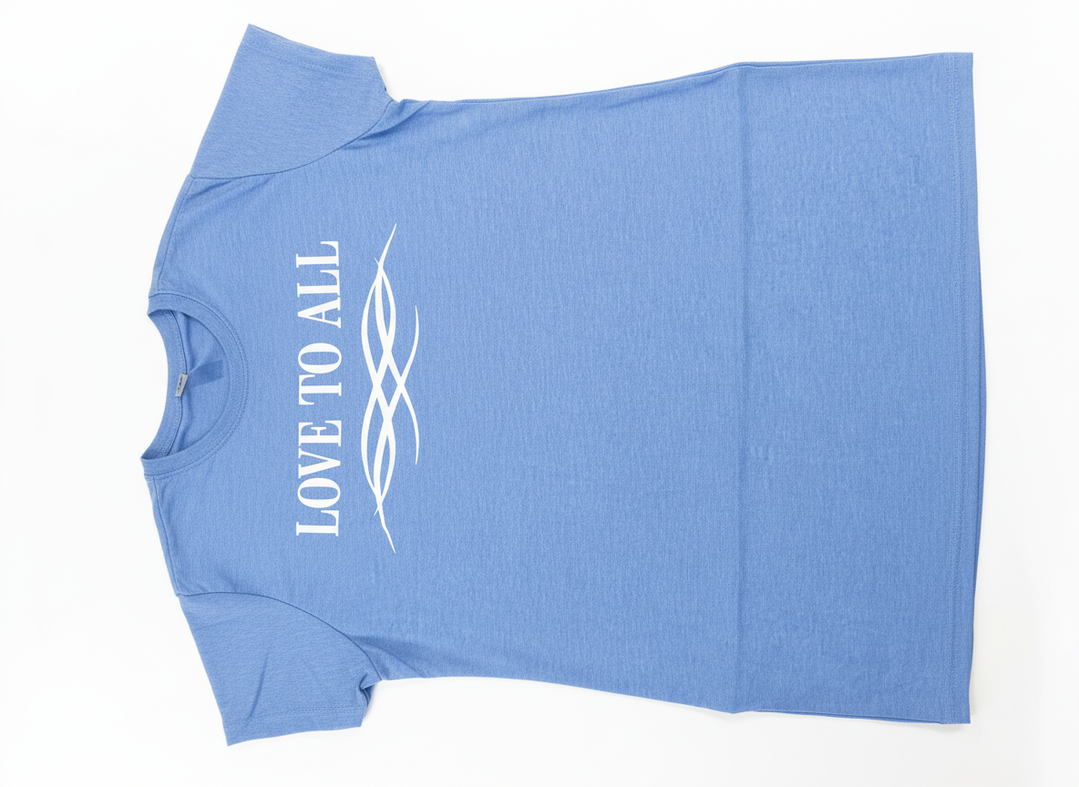 Love to All Tee — Light Blue